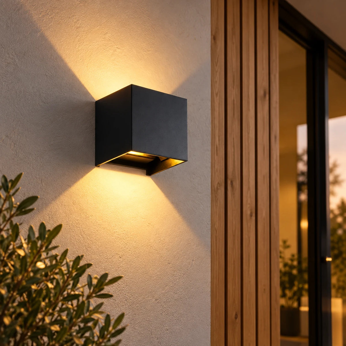 Cube LED Wall Light — Black, 6W